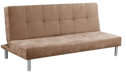 SHIITO | Modelo Levis - Sofá Cama con Apertura Clic-Clac | Donde la Elegancia y la modernidad se encuentran | Diseño Capitoné en Color Piedra | 188 x 88 x 89 cm
