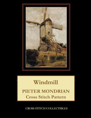 Windmill: Pieter Mondrian Cross Stitch Pattern