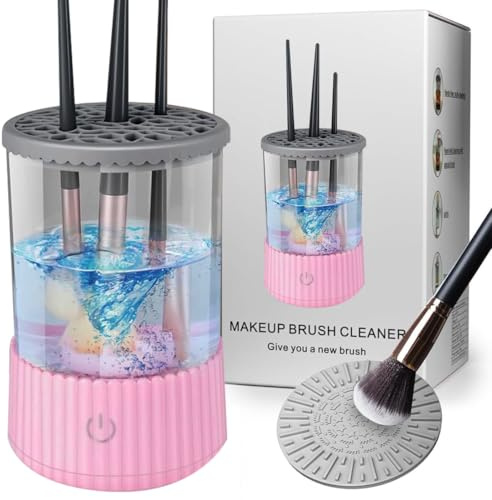 HONGECB Sponge Cleaning Box for Cleaning Brushes, Dry Cleaning Sponge for Quick Color Changing, Cleaning Sponge for Makeup Brushes (Original Cleaner-2025/Pink)