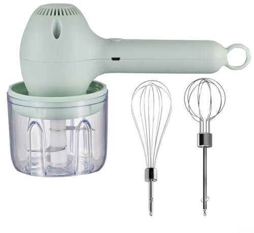 Niceminiwall Cordless Electric Egg Beater Set Rechargeable Egg Beater Portable Kitchen Baking Tools(Green)