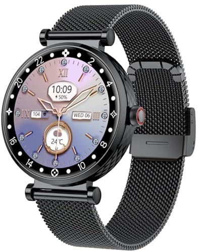 Smart Watch 1.19 AMOLED Ultra-Clear Display, Smart watches for Women with 110+ Sports Modes/Heart Rate/Sleep Monitor, Smartwatch IP68 Waterproof for iPhone/Samsung/Android