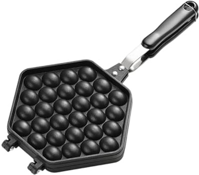 EHJRE Bubble Waffle Maker Pan Egg Bubble Puff Iron for Commercial Cafe Snack Stand