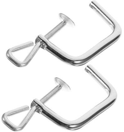 TOGEVAL 2pcs Pasta Machine Clamp for Manual Noodle Maker Fixing Clip Compatible with Pasta Rollers Kitchen Accessory for Home and Small Food Businesses