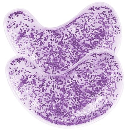 Almohadillas para los ojos | Parches de gel reutilizables para calmar la piel - 1 par de parches relucientes calmantes para uso diario para salón, viajes, citas, bodas, novios, esposas, madres