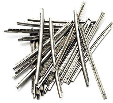 Holmer Gitarren-Bunddrähte, 2,7 mm, 22 Bünde, Edelstahl-Bunddraht, kompatibel mit Fender- und Gibson-Griffbrett-Ersatz für elektrische oder akustische Gitarre.