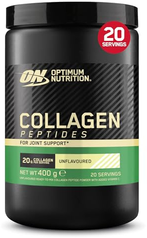 Optimum Nutrition Collagen Peptides Pulver mit Vitamin C für Gelenke, geschmacksneutral, 20 g Kollagen pro Portion, 400g, 20 Portionen
