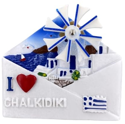 Chalkidiki Griechenland Touristen-Souvenir 3D-Kühlschrankmagnete Kühlschrankdekoration Magnet