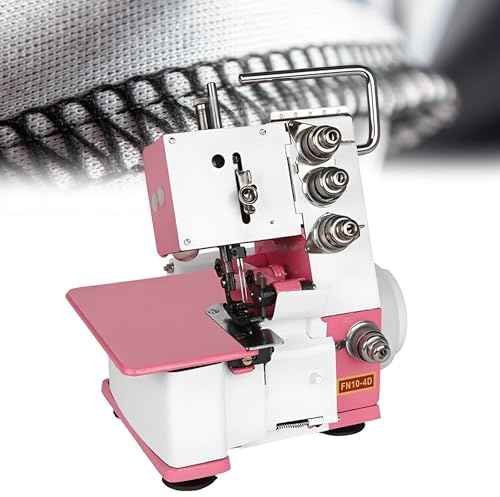4-Thread Overlock Sewing Machine, 1200SPM Professional Serger Sewing Machine with Adjustable Stitch, LED Light, Foot Controller, Overlock Machines for Cotton Silk Denim