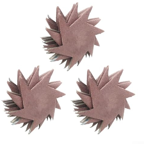 Set di mole con 3 dischi lamellari, grana 80/180/320, per la lavorazione del legno e la lucidatura di mobili, compatibile con utensili rotanti