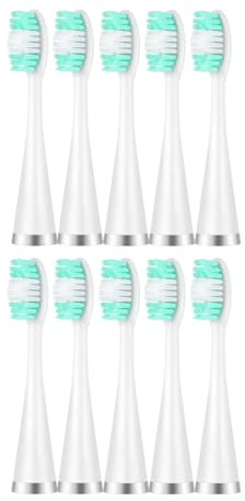 10 unids/lote de cabezales repuesto for cepillo dientes eléctrico ultrasónico for limpieza Dental, blanqueamiento, escalador cálculo(10pcs white)
