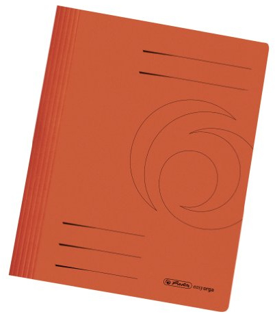 Herlitz Schnellhefter A4 Karton, gefaltet, orange intensiv, 10 Stück