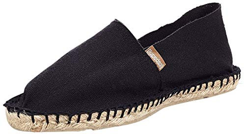 ESPADRIJ L'ORIGINALE Unisex-Erwachsene Classic Espadrilles, Schwarz Black Noir
