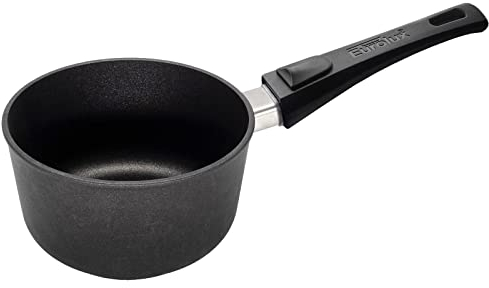 Eurolux Guss-Milchtopf Ø 16 cm abnehmbarer Stiel - kleiner leichter Universal-Stiel-Topf Aluguss mit Antihaft-Beschichtung - ohne Induktion - Made in Germany