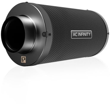 AC Infinity Filtro, 150mm de aire de carbono de con carbón virgen australiano para ventilador de conductos en línea, control de olores, hidroponía, salas de cultivo
