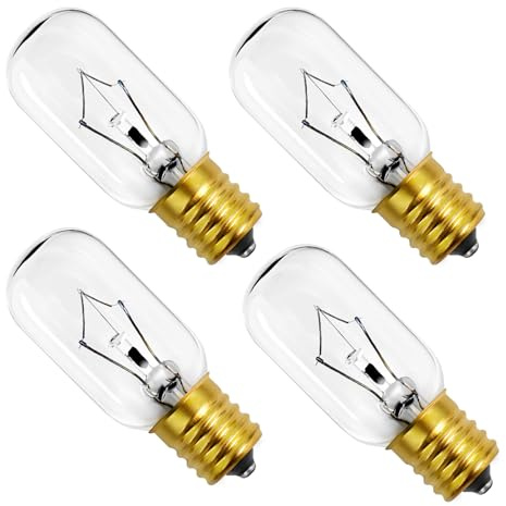 Wadoy 6912W1Z004B Microwave Light Bulb Compatible with LG Frigidaire Kenmoree Whirlpooll Range Microwave, 4 Pack Appliance Bulb Kitchen Night Light, 125V 30W E17 Base