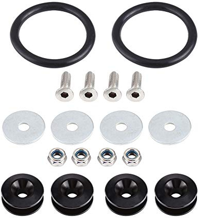 supporto paraurti + Kit di aggancio rapido per vano motore/rondella paraurti in lega di alluminio per auto(09)