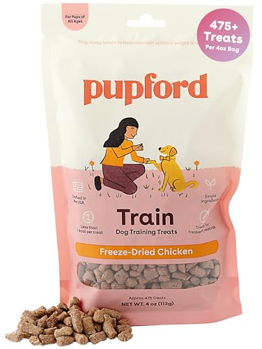 Pupford Freeze Dried Training Treats for Dogs & Puppies, 475+ Two Ingredient Bites (Chicken, 4 oz)