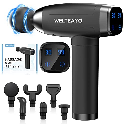 Massage Gun Deep Tissue - Gifts for Men/Women,Muscle Massage Gun Massager,Quiet Professional Handheld 30 Speeds Muscle Gun,6 Heads with Type-C Charge,for Home Office Workout Full Body Muscle Relax