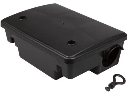 Windhager Maus- & Ratten-Box 2in1 , Maus und Ratten Falle, Mäuse Köder-Box, Mäuse einfach fangen, Rattenköderstation, Maus- Rattenköderbox, 19 x 25,5 x 10 cm, 05056, Schwarz