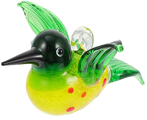 Garneck Wohnkultur Glas Kolibri- Figur Sammlerstück Tierkunst Miniaturtisch- Dekoration Tischdekoration