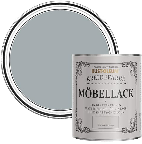 Rust-Oleum Shabby Chic grau Vintage Kreidefarbe für Möbel, wasserbasiert, geruchsarm - Mineralgrau 750ML