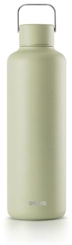 EQUA Timeless Trinkflasche, Edelstahl, 1000ml, BPA-frei, auslaufsicher, haltbar, multifunktional, Matcha