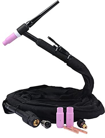 MELTSTAR WP17 SR17 4m 150A luftgekühlter WIG-Schweißbrenner, Maschinenanschluss, mit M16x1.5 Überwurfmutter, 2-poliger Steuerleitungsstecker