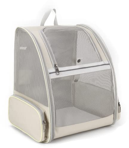 Haustiere Rucksack Transporttasche für Hunde Katzen 7.5kg, Große Tragbare Katzenrucksack Hunderucksack Transparent Top Opening Reisen Airline Genehmigt, Mesh Haustiertragetasche Atmungsaktiv