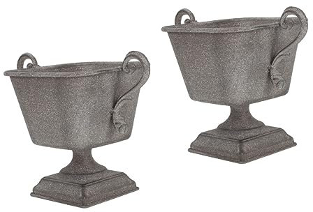 GANAZONO 2pcs Vintage Jug Vase Rustic Flowers Jugs Black Urn Planter French Flower Bucket Farmhouse Planter Retro Flower Bucket Vintage Plant Pot Office Wrought Iron Flowerpot Flower Vessel