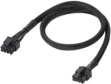 PCIE Kabel NUR für Seasonic, PSU 8-Pin Stecker auf PCIe 8-Pin (6+2) Stecker für Seasonic Modular Power Supplies (65cm), Nicht für andere Marken von Netzteilen geeignet.