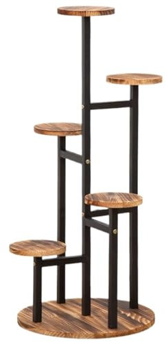 Blumenständer Blumenregal Blumenbank Hohes Pflanzenregal Für Mehrere Pflanzen, Blumenständer Aus Holz, Regal Für Wohnzimmer, Balkon Pflanzenständer Blumentreppe Pflanzenregal ( Color : A , Size : 39*8