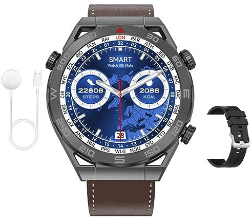 Kmccd ECG+PPG Bluetooth Talk Smart Watch Brújula GPS Chargeur sans fil Pulsera inteligente Montre de Sport (couleur : estilo 1)