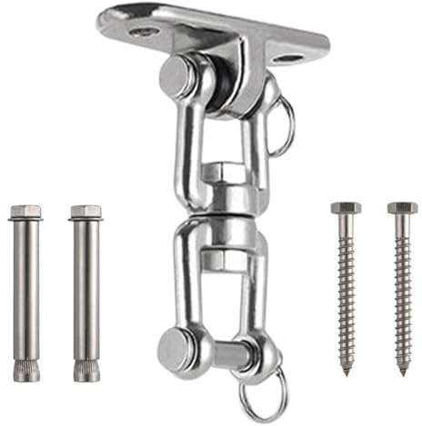 Supports pivotants Heavy Duty - Supports rotatifs à 360 °, crochets pour chambre à coucher, crochet de balançoire robuste en acier inoxydable 304 pour balançoire, terrasse, aire de jeux, accessoires
