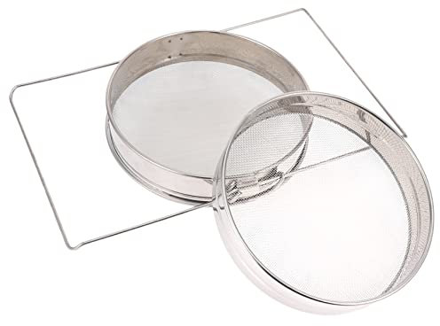 OKUMEYR Doppel-honigsieb Aus Edelstahl Honigsiebfilter Honigfilter Heimsieb Mit Doppelsieb Für Imker Honigbsieb Honig Sieb