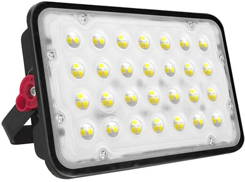 CREATESTAR Faretto Led da Esterno 50W 5000LM, Faretti Led Esterni 6500K luce bianca fredda, IP66 Impermeabile Faro Led Esterno per magazzino giardino garage campo sportivo cortile parcheggio