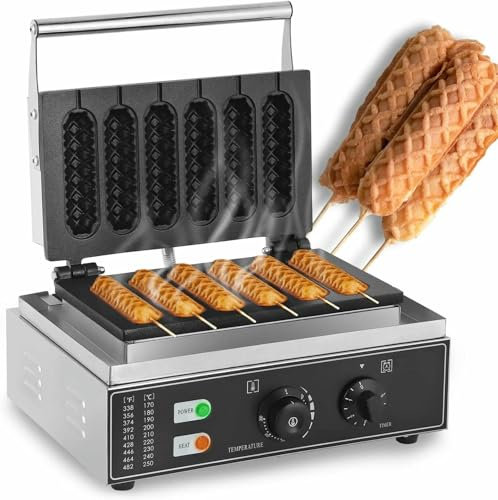 Commercial Corndog Maker Machine, French Hot Dog Waffle Maker, Electric Nonstick Corn Dog Maker