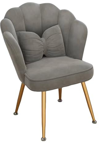 Cocktailsessel In Muschelform, Samt Stuhl Mit Armlehne, Sessel Wohnzimmer, Loungesessel, Stühle Esszimmer, Relaxsessel, Sessel Schlafzimmer, Deko Zimmer, Lesesessel(A6)