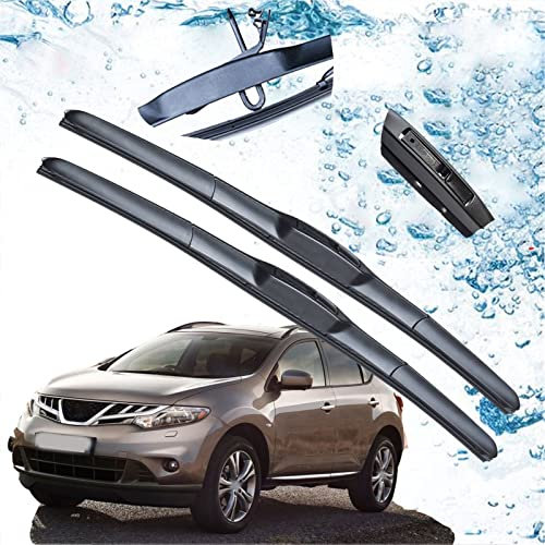 ZWXHN For N&issan For Murano Z51 2009 2010 2011 2012 2013 2014 Accessories Car Front Window Windscreen Wiper Blades Brushes Cutter U J Hook