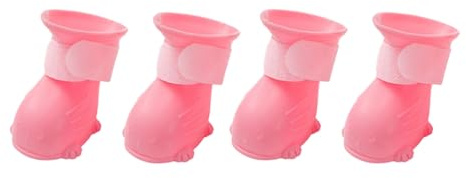 Hundeschuhe Pfotenschutz Outdoor – Hundeschuhe Wasserdicht, einfach an- und auszuziehen, atmungsaktiv, rutschfest, leicht zu reinigende Hundestiefel für Sommer Hitze und Winter Schnee (Rosa)