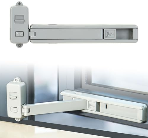 Window Restrictor, Self-Adhesive Baby Safety Window Locks, Removable Childproof Window Restrictors No Drilling Tools Required for Upvc Wooden Metal Aluminium Windows Kids Pets Home Security