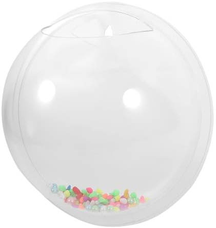 Toyvian Transparent Wall Mounted Acrylic Fish Aquarium Bowl Diameter Space-saving Fish Tank for Home Decor Sturdy Clear Suitable for Plants and Aquatic Pets