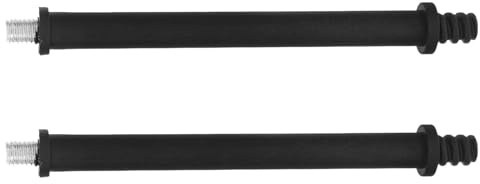 IWOWHERO Ricambio Spazzolino Wc 2 Manici Neri in Plastica e Ferro, Staccabili e Facili da Pulire, per Bagno, Versione M10