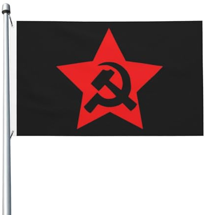 Hammer und Sichel 3x5FT Flagge für den Außenbereich mit Öse