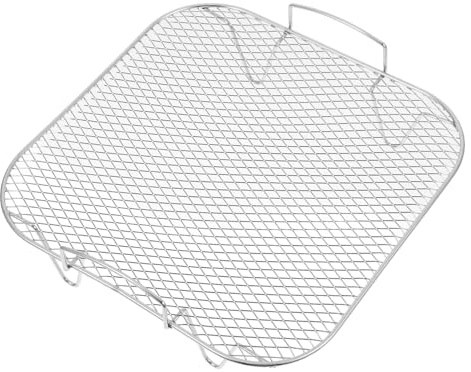 Accessorio Griglia per Friggitrice ad Aria 1 Pezzo in Acciaio Inox | Friggitrice ad Aria e Vapore, per Forno e Barbecue Domestico, Design Compatto e Distribuzione Uniforme