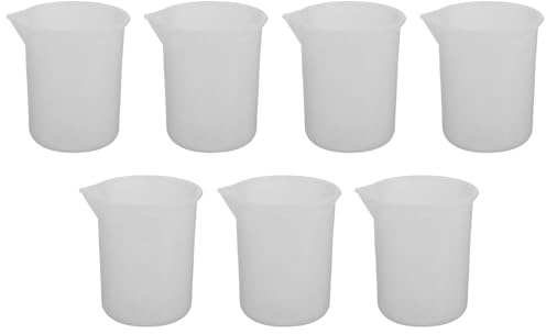 COLLBATH 7pcs Liquid Detergent Cup: 100ml Portable Laundry Dispenser - Soft Silicone Load Measuring Scoop - Essential Oil or Fabric Conditioner Pouring Container
