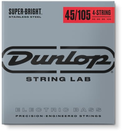 Jim Dunlop Super Bright Stainless Steel Bass Strings 45-105