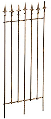 CLP Griglia per Piante Rampicanti Elisa in Metallo I Recinzione Rampicanti 100x50CM I Graticcio per Fiori Stile Rustico, Colore:Bronzo