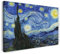 Printed Paintings Impression sur Toile (120x80cm): Vincent Van Gogh - La Nuit des étoiles (1889)