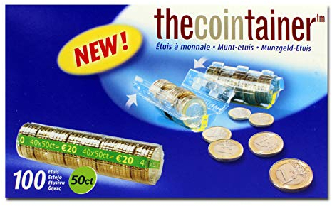 effektivo 10341 Kunststoffmünzhülsen, Für 50 Cent €-Münzen