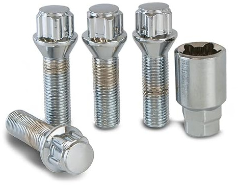Wheel Lock Bolts for use with 15mm Spacers on Aftermarket VW Volkswagen Golf Mk7 Alloys Part No. B1440191